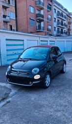 Fiat 500 cabriolet hybrid essence année 2021 erou 6d 60000km, Auto's, Fiat, Voorwielaandrijving, Cabriolet, Zwart, Handgeschakeld