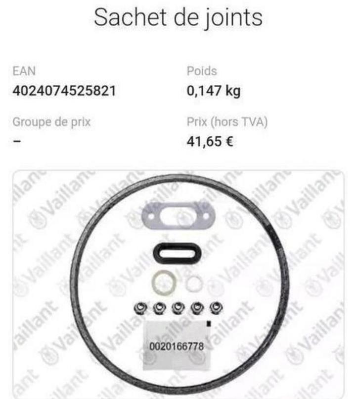 Onderhoudskit Vaillant EcoTec, EcoCompact (100% nieuw), Verzamelen, Overige Verzamelen, Nieuw