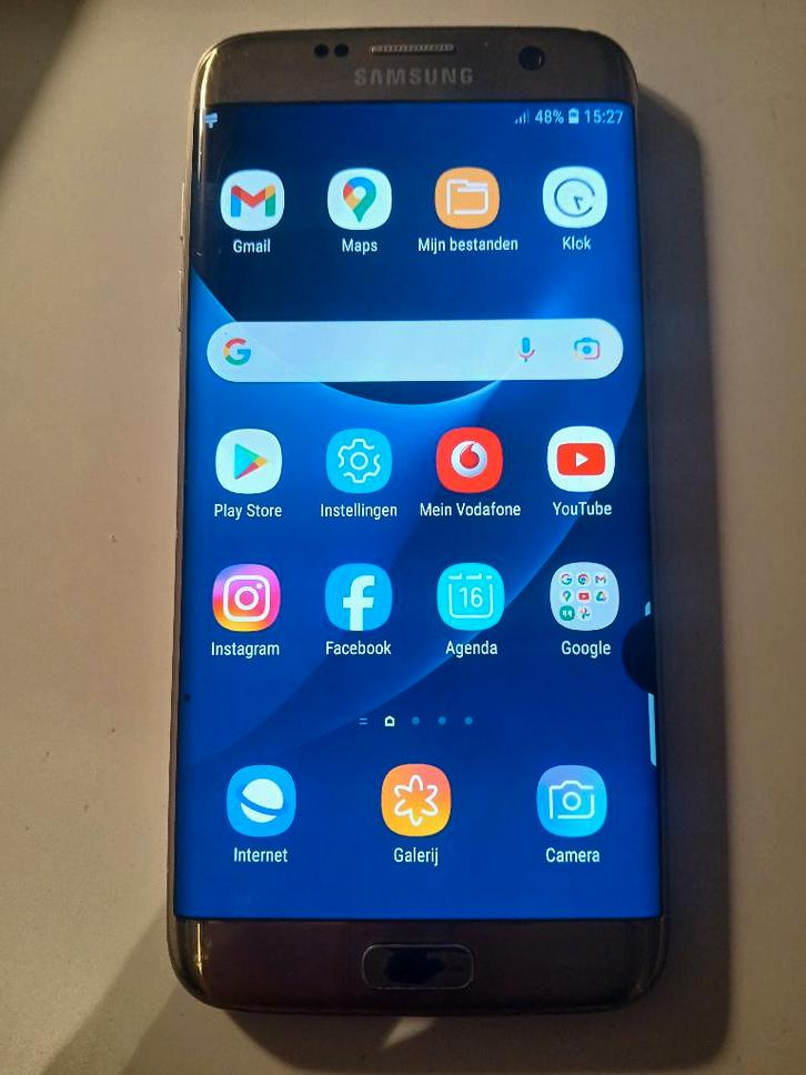 Samsung Galaxy S7 Edge - Barst in achterkant - Werkt perfect, Telecommunicatie, Mobiele telefoons | Samsung, Gebruikt, Overige modellen