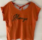 T-shirt orange pour femme « TQF » oversize taille L, Comme neuf, Sans manches, Taille 42/44 (L), Enlèvement ou Envoi
