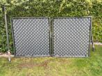 Dubbele metalen poort, Tuin en Terras, Ophalen, Zo goed als nieuw