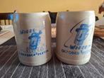 2 aarden bierpotten Wieze oktoberfeesten, Enlèvement, Comme neuf, Chope(s), Autres marques