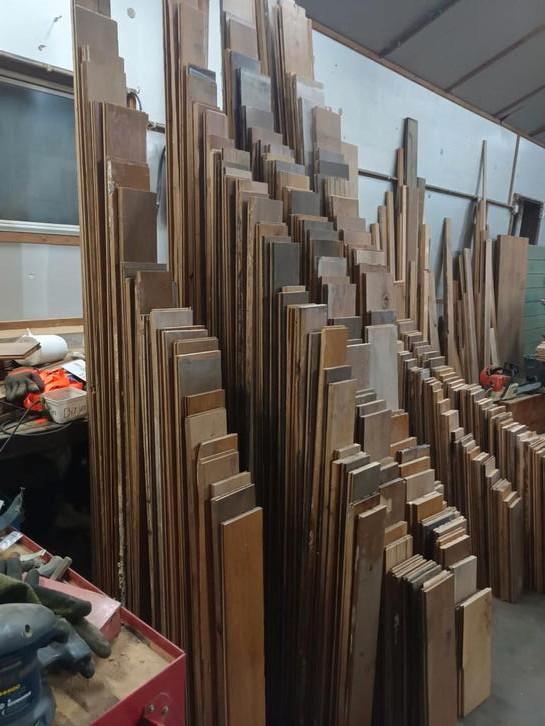 Massief eiken planken, Doe-het-zelf en Bouw, Hout en Planken, Zo goed als nieuw, Eiken, Ophalen