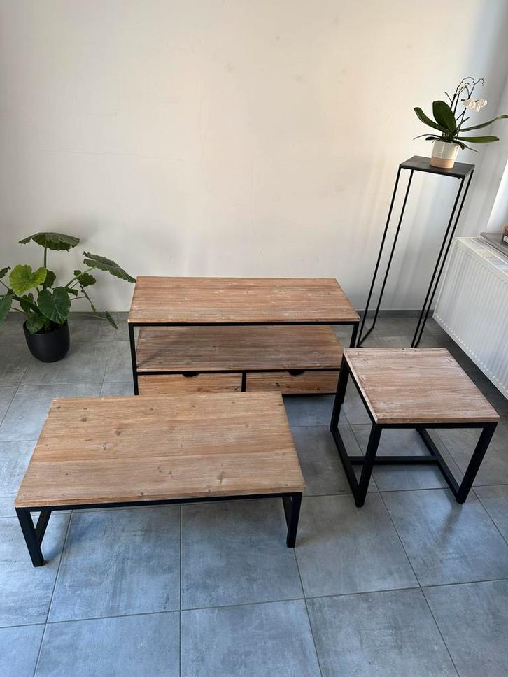 Lot de 3 tables de salon, Maison & Meubles, Tables | Tables de salon, Comme neuf, 50 à 75 cm, 50 à 100 cm, 100 à 150 cm, Rectangulaire