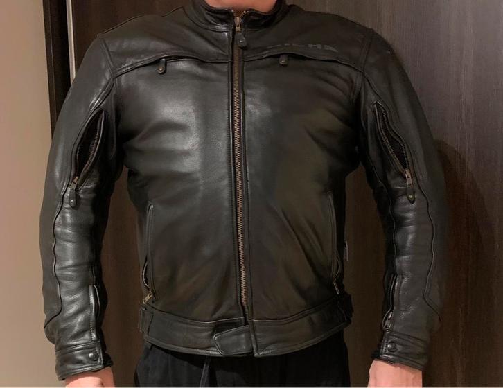 Lederen motorvest, Motoren, Kleding | Motorkleding, Broek | leer, Heren, Tweedehands, Ophalen