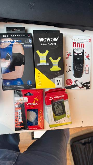Pack accessoires Running + Vélo (neuf / excellent état) beschikbaar voor biedingen