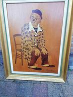 G. Langie; ' Clown', schilderij op hout, Gentse kunstenaar, Antiek en Kunst, Kunst | Schilderijen | Klassiek, Ophalen
