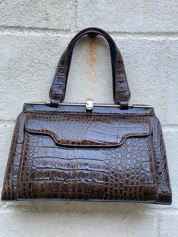 Vintage croco handtas - Made in Italy, Enlèvement ou Envoi, Sac à main