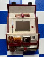 Vintage toiletset in etui voor op reis, Ophalen of Verzenden, Persoonlijke verzorging