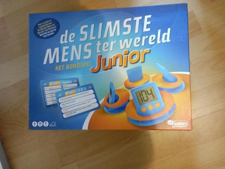 de slimste mens ter wereld junior, Hobby en Vrije tijd, Gezelschapsspellen | Bordspellen, Zo goed als nieuw, Ophalen of Verzenden