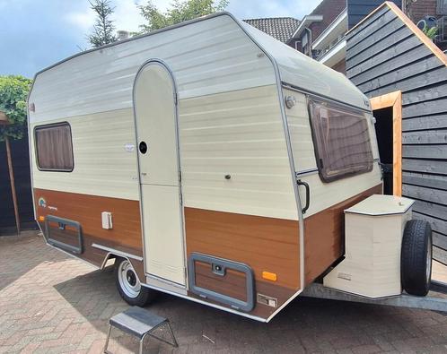 Retro kip regenboog 750kg GEPIMPT, Caravans en Kamperen, Caravans, Particulier, Treinzit, Kip, Koelkast, Ophalen