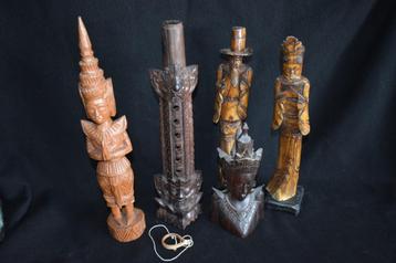 Lot sculpture sur bois Indonesie