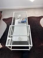 Salontafeltjes set 2 met glas, Huis en Inrichting, Tafels | Salontafels, Ophalen, Gebruikt, Glas