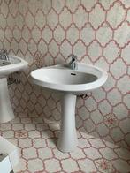 2 x lavabo + 2 robinets verts, Maison & Meubles, Salle de bain | Meubles de Salle de bain, 50 à 100 cm, Enlèvement, Utilisé, Lavabo ou Évier