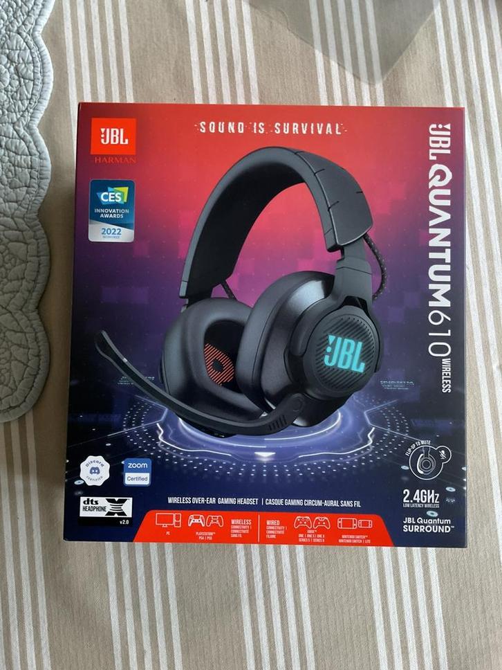 JBL Quantum 610 Wireless, Audio, Tv en Foto, Hoofdtelefoons, Zo goed als nieuw, Op oor (supra aural), Overige merken, Draadloos