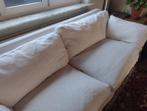 Zetel / sofa in stof wit x2stuks voor 3-6 personen, Huis en Inrichting, Ophalen, Gebruikt, Hout