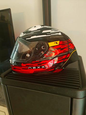 Casque Nexx X.R3R - GLITCH RACER - Rouge / Blanc beschikbaar voor biedingen