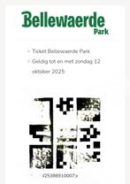 1 Toegangsticket Bellewaerde geldig tem 12 oktober 2025