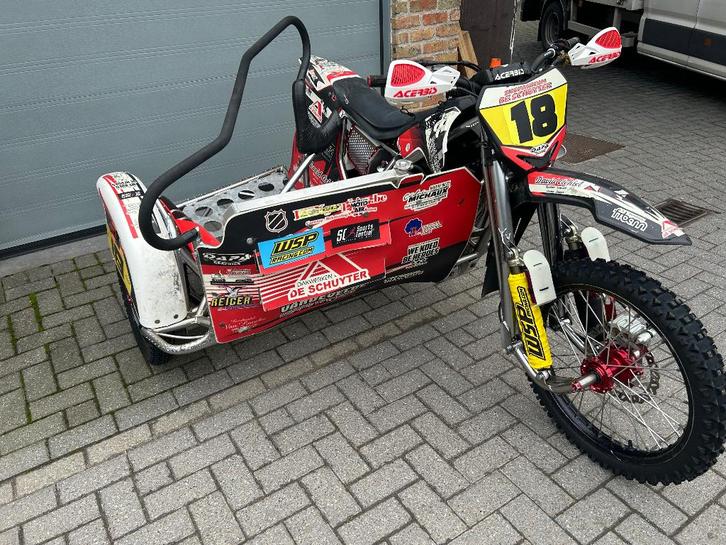 cross WSP zijspan Honda 450cc en reserve MOTOR en onderdelen, Motos, Motos | Side-cars, 1 cylindre, Enlèvement