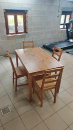 tafel met stoelen, Ophalen, Gebruikt, 100 tot 150 cm, 50 tot 100 cm