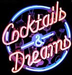 Cocktails & dreams neon en veel andere decoratie neons kado, Ophalen of Verzenden, Nieuw, Lichtbak of (neon) lamp