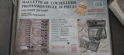 Set/manette de 24 couteaux "DU CHEF" professionnels., Maison & Meubles, Cuisine | Couverts, Neuf, Ensemble de couverts, Inox ou Chrome