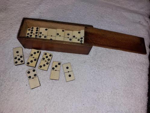 oud domino spel in doosje, begin 1900, Antiek en Kunst, Curiosa en Brocante, Ophalen of Verzenden