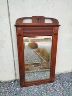 Art Deco brocante houten spiegel Haagse School ?, Antiek en Kunst, Ophalen, 50 tot 100 cm, 100 tot 150 cm