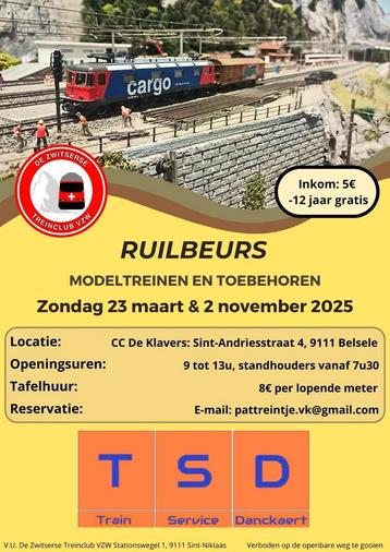 Verzamelbeurs Modeltreinen 2 Nov beschikbaar voor biedingen