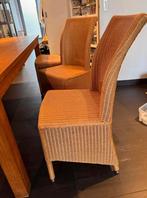 Salle a manger table en Teak - 6 chaises en rotin, Ophalen, Gebruikt, Teak - rotin, 4 tot 6 stoelen