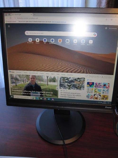 Moniteur écran pc Iiyama Prolite 19" format bureau 3:4. TB, Computers en Software, Monitoren, Gebruikt, DVI, VGA, Ingebouwde speakers