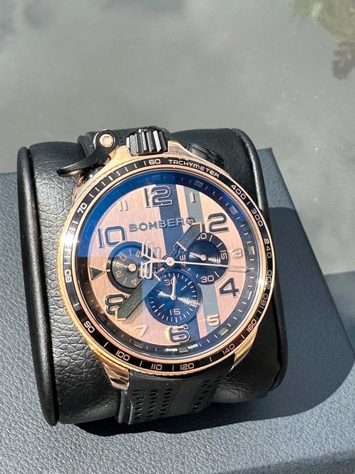 BOMBERG WATCH BOLT-68 RACING SPA BS45CHPG.059-19.12 + BLACK, Handtassen en Accessoires, Horloges | Heren, Zo goed als nieuw, Polshorloge