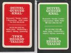 2 Speelkaarten met Réclame van BIER/Brouwerij  BELGIE, Verzenden, Zo goed als nieuw, Speelkaart(en)