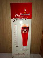 Emaillebord met thermometer Lindemans, Verzamelen, Ophalen of Verzenden, Zo goed als nieuw