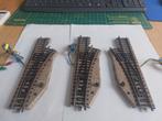 Marklin Ho set van 3 schakelaars 5137/5138, Hobby en Vrije tijd, Wisselstroom, Gebruikt, Rails, Ophalen of Verzenden