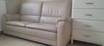 Mooie lederen beige 3zit, Huis en Inrichting, Zetels | Zetels, Ophalen, Driepersoons, Leer, Zo goed als nieuw