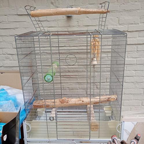 Gabber papegaaienkooi (€35), Dieren en Toebehoren, Vogels | Hokken en Kooien, Gebruikt, Vogelkooi, Aluminium, Ophalen