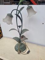 Antieke bloemetjes lamp, Maison & Meubles, Enlèvement ou Envoi, Comme neuf
