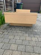 Eenpersoonsbed met schuif en spiraalbodem., Huis en Inrichting, Slaapkamer | Bedden, Ophalen, Gebruikt, Eenpersoons, Bruin
