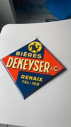 Zeldzaam blikken bordje bieren De Keyser 1937, Ophalen of Verzenden