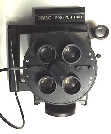 Uniek verzamelobject Camera met 4 lenzen CAMBO PASSPORTRAIT