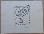 PIERRE ALECHINSKY / POEME A VOIR / ZW-W ETS / 39x51cm / SIG, Antiek en Kunst, Kunst | Litho's en Zeefdrukken, Ophalen of Verzenden