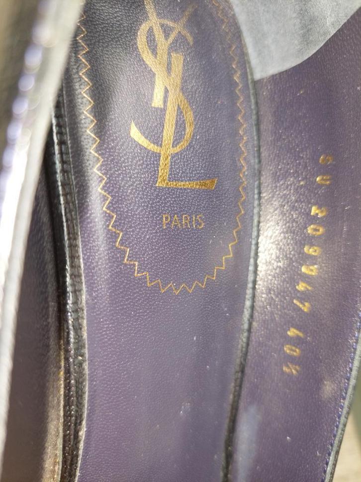 543C*YSL Yves-Saint-Laurent sexy blauwe leren pumps (40), Kleding | Dames, Schoenen, Gedragen, Pumps, Blauw, Verzenden