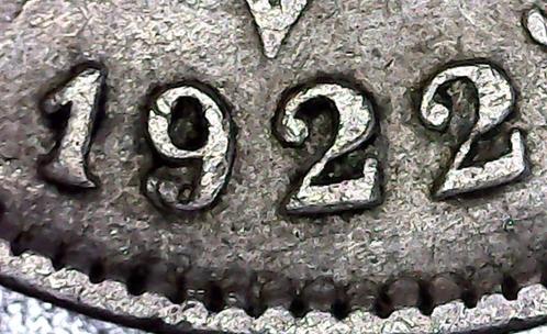Variété 10 cts 1922 NL Belgique fauté date double 9 ouest, Timbres & Monnaies, Monnaies | Belgique, Monnaie en vrac, Métal, Envoi