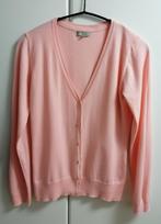 Lichtroze cardigan met V-hals, maat L, Kleding | Dames, Truien en Vesten, Ophalen of Verzenden, Zo goed als nieuw, Maat 42/44 (L)