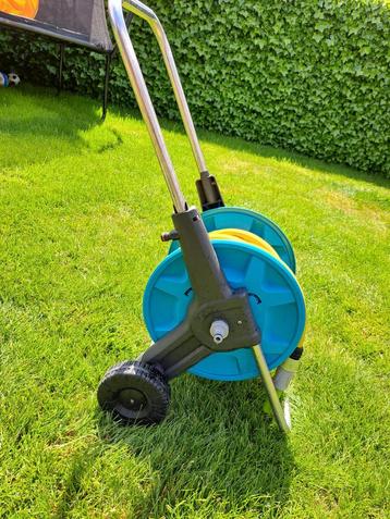 Gardena haspel en tuinslang, Tuin en Terras, Ophalen, Gebruikt, Tuinslang