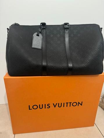 Louis Vuitton Keepall Bandouliere 50 + certificat, Enlèvement ou Envoi, Neuf, Noir