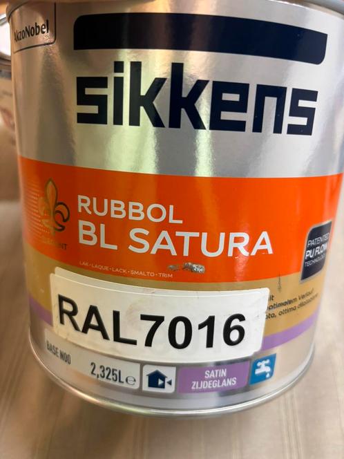 Sikkens rubbol satura donkergrijze lak (ral 7016) 2,5liter, Hobby en Vrije tijd, Schilderen, Nieuw, Acrylverf, Ophalen of Verzenden