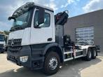 Mercedes Arocs 2636 met kraan en containersysteem 6x4, Auto's, Vrachtwagens, Automaat, Stof, Wit, Mercedes-Benz