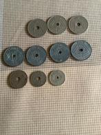 munten van belgie 25cent-10 cent-5 cent  1914-1921-1926-1938